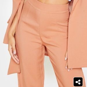 Camel wide leg flare pants